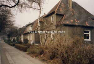Zechenhäuser in der Siedlung Zeche Ewald Ahornstraße 1989 // FS I 12724-11 ISG © Stadt Gelsenkirchen Foto H.W. Schaake