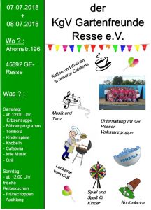 Sommerfest Gartenfreunde Resse